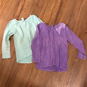 Carter's Long Sleeve Tees in Teal and Purple